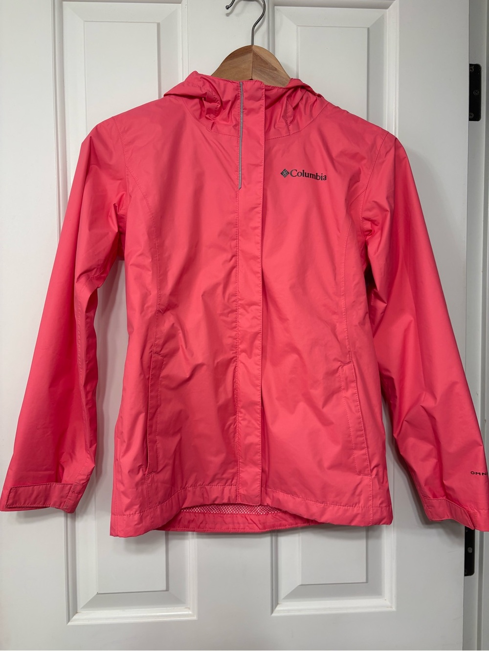 Columbia Arcadia Coral Hooded Waterproof Rain Jacket | Youth Medium (10-12)